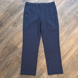 Tahari Men’s Size 32x32 Navy Blue Dress Pants Straight‎ Leg Flat-Front